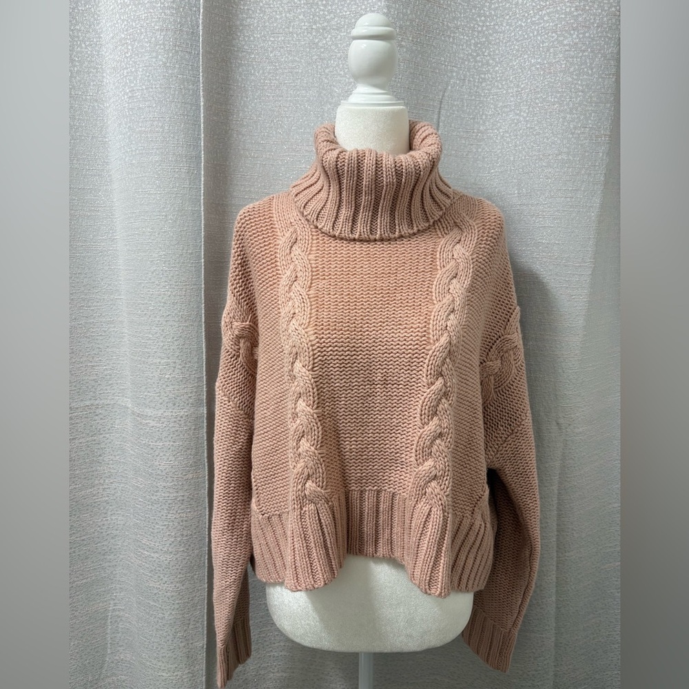 Calvin Klein Women’s Sweater Size XS | Stretchy Cropped Oversize | Cable Knit